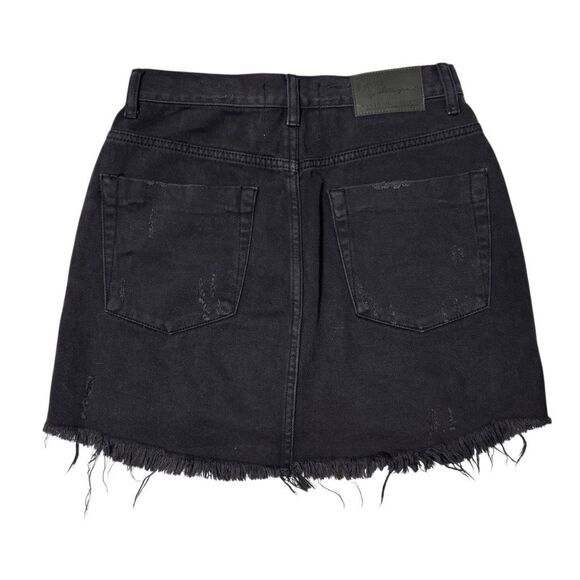 One Teaspoon 2020 Denim Mini Skirt Black Oak Women’s Size 28 Jean‎ 4474 - Picture 3 of 8